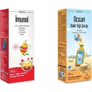 Ocean Portakallı Balık Yağı Şurup + Ocean  Imunol Şurup 2'li Set
