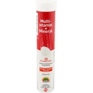 Multivitamin + Mineraller 20 Tablet Şekersiz Gıda Takv.