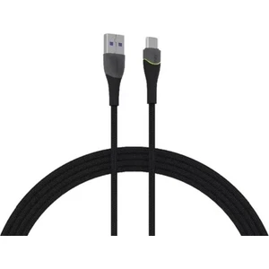 C141TT 100W Digital Göstergeli Şeffaf Başlık Tasarim Hasir Type-C To Type-C Ultra Hızlı Şarj & Data Kablosu