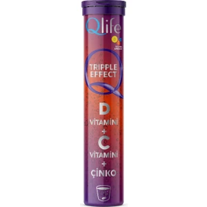 Tripple Effect D Vitamini + C Vitamini + Çinko 20 Efervesan Tablet
