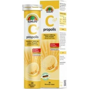 Vitamin C Çinko ve Propolis 20 Efervesan Tablet