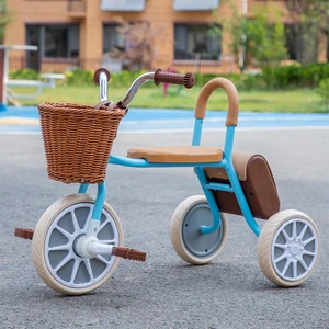 Çocuk Pedallı Üç Tekerlekli Bisiklet 1-3 Yaşında Bebek Bisikleti Devrilme Önleyici Bebek Arabası (Yurt Dışından)