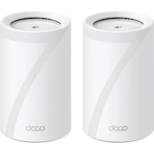 TP-Link Deco BE65(2-pack), BE9300 Mbps, 4 × 2.5 Gbps Portlar, 320 MHz Kanallar, 6 GHz Bandında Çalışır, 200 Cihaza Kadar Bağlanılabilirlik, VPN, WPA3, Üç Bantlı Wi-Fi 7 Mesh Sistemi