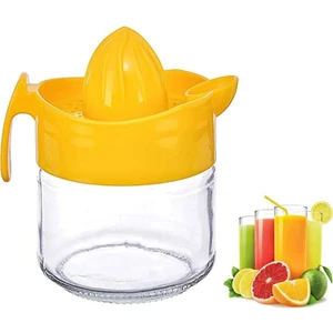 Hazneli Cam Limon  Narenciye Sıkacağı 400 ml Sarı