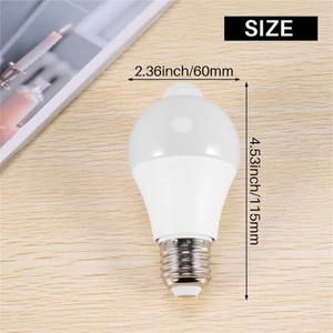 12W Hareket Sensörlü Ampul, Dış Mekan/iç Mekan Hareketi Aktifleştirilmiş Güvenlik LED Ampulü, 1000LM,E26/B22,3500K Sıcak Beyaz (Yurt Dışından)