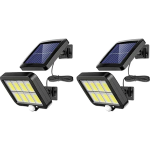 2 Adet 2000 Lümen 160 Güneş Enerjili Duvar Işıkları IP65 Su Geçirmez Kablolu Hareket Sensörü Güvenlik Projektör 360 Derece Ayarlanabilir (Yurt Dışından)