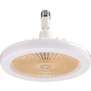 E27 Işıklı Tavan Vantilatörü, Kapalı Düşük Fan Işığı, Gizli Elektrikli Fan Gimbal Duy (Krem Rengi) (Yurt Dışından)