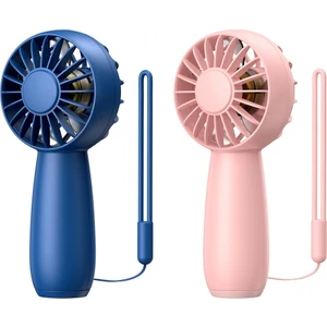 2'li Paket El Fanı Şarj Edilebilir Mini Fan, Ev, Ofis, Seyahat Için 3 Hız Fanlı Taşınabilir El Fanı Kişisel Fan (Yurt Dışından)