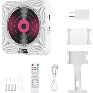 Taşınabilir CD Çalar Bluetooth CD Hoparlör Dijital Ekran Stereo Hoparlör Duvara Monte Müzik Çalar Öğrenci Için Ab Tak (Yurt Dışından)