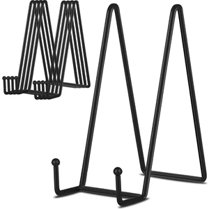 8 Inç 5 Paket Siyah Metal Teşhir Standları Plaka Standı Plaka Tutucu Ekran Resim, Dekoratif Plaka, Kitap Için Standlar (Yurt Dışından)