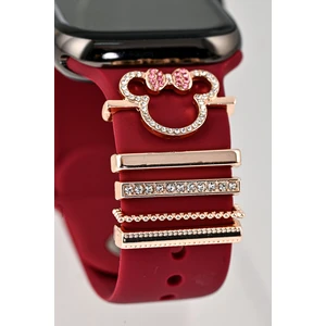 Apple Watch Uyumlu Rose Renk Charm Kordon Aksesuarı
