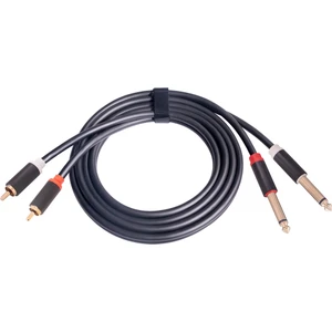 2 x 6.35 mm - 2rca Kablo, Altın Kaplama 2x 6.35MM 1/4 Inç Erkek 6.35MM - 2 Rca Erkek Stereo Ses Kablosu 3 Metre (Yurt Dışından)
