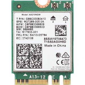AX210 AX210NGW Ağ Kartı M.2 Ngff 2.4ghz/5g Wı-Fı 6e 2400MBPS Wifi Kartı 802.11AX Bluetooth 5.2 Wifi Adaptörü (Yurt Dışından)