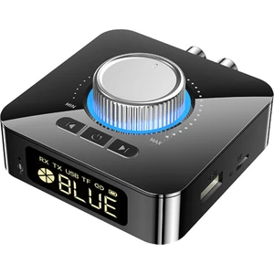 LED Akıllı Dijital Ekran Bluetooth Adaptörü Bluetooth 5.0 Ses Alıcı Verici 2 In1 Aux Ses Adaptörü Dönüştürücü (Yurt Dışından)
