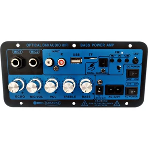 Araba Bluetooth Dijital Amplifikatör Kurulu Çift Mikrofon Bluetooth 5.0 Stereo Amplifikatör Subwoofer Karaoke Amplifikatör Abd Tak (Yurt Dışından)