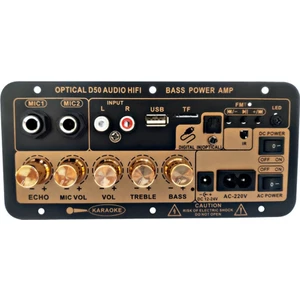 Dijital Bluetooth Stereo Amplifikatör Kurulu Subwoofer Çift Mikrofon Karaoke Araba Amplifikatörler Hoparlör Ab Tak (Yurt Dışından)