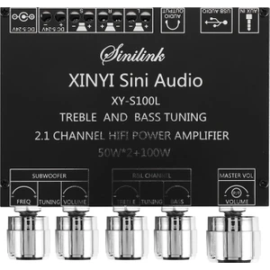 Bluetooth 5.0 2.1 Kanal Güç Ses Stereo Subwoofer Amplifikatör Kartı 50WX2+100W Hoparlör Amp XY-S100L (Yurt Dışından)