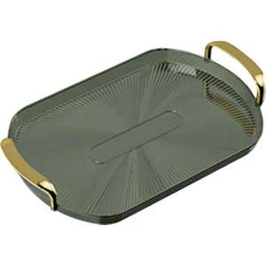 Altın Kulplu Tepsisi Tezgah Düzenleyici Çok Kullanımlı Üniversal Yeşil 38CMX24CM (Yurt Dışından)