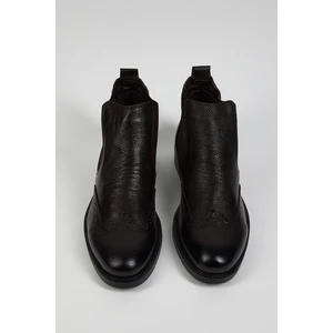 Tonny Black Erkek Kahve Tonny Black Rahat Kalıp Detaylı Hakiki Deri Erkek Bot