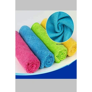 TBY Shop 30X30CM 4'lü Mikrofiber Iz Bırakmayan Kurulama ve Temizleme Bezi Ultra Emici