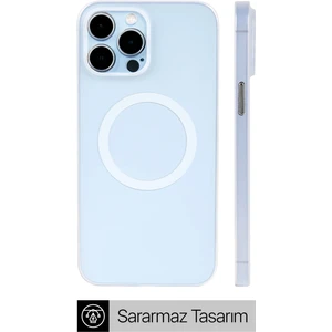 Apple iPhone 14 Pro Max Telefon Kılıfı Magsafe Ultra Ince Beyaz