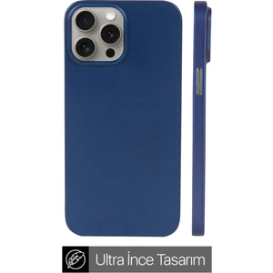 Apple iPhone 15 Pro Ultra Ince Telefon Kılıfı Mavi