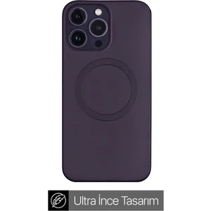 Apple iPhone 15 Pro Max Ultra Ince Telefon Kılıfı Derin Mor