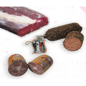 Karaca Sucukları  Osmanlı Sucuk 250 gr Sıfır Çemensiz Pastırma 250 gr Blok Dana Kavurma 250 gr