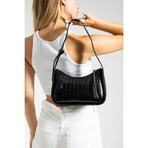 Nbi Bags Kadın Kroko Desenli Baget El Çantası