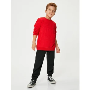 Basic Jogger Eşofman Altı Beli Bağlamalı Şardonlu