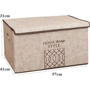 Emir-Ay 3 Adet Keçe Kapaklı Çok Amaçlı Mega Kutu Hurç 57X41X31 cm