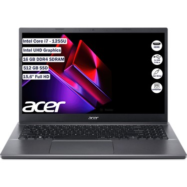 Acer Extensa 15 Intel Core I7 1255U 16 GB 512 GB SSD Freedos Fiyatı