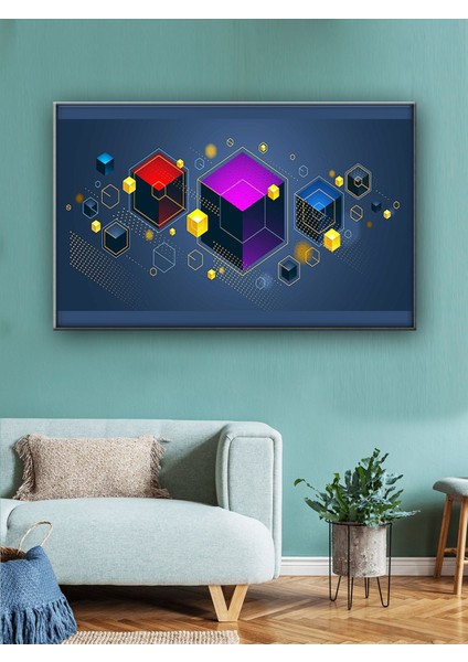 LED Işıklı 3D Dekoratif (Hediyelik Kanvas Tablo) 70 x 50