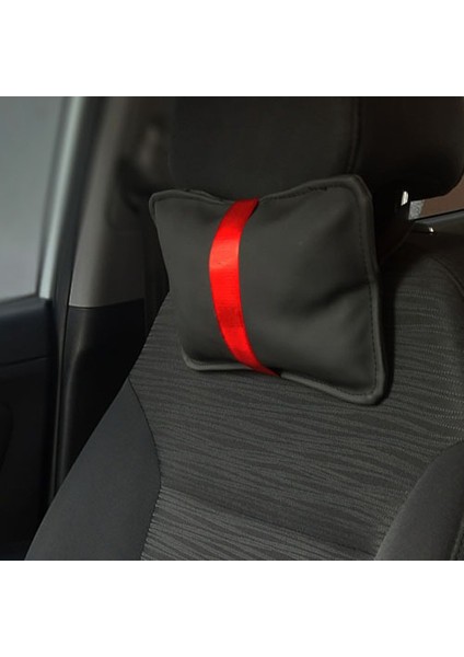 Daihatsu Terios Uyumlu Oto,araç Boyun Kırmızı Şerit Boyun Yastığı 2 Adet
