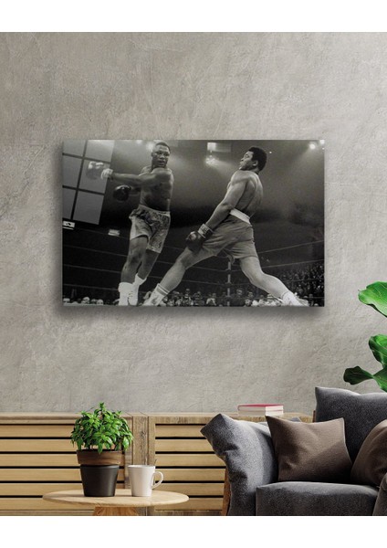 Siyah Beyaz Insan Fotoğrafları Muhammet Ali Cam Tablo Muhammet Ali fiyatları