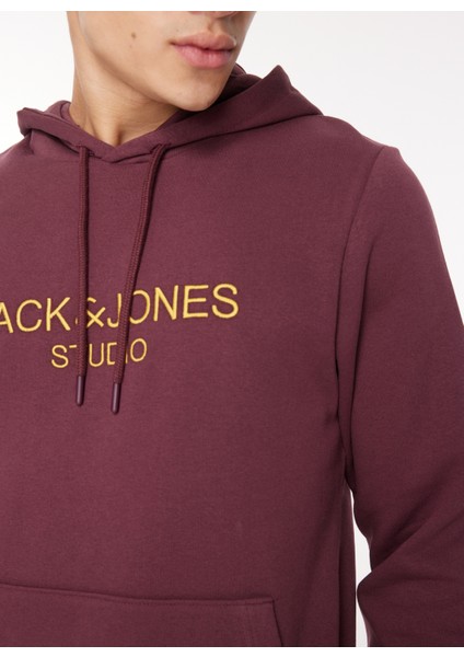 Kapüşon Yaka Bordo Erkek Sweatshirt 12261177_JORLOUI Sweat Hood Exc