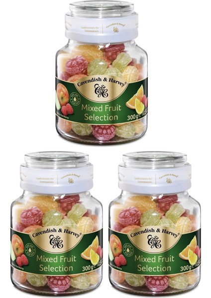 Cavendish & Harvey 3’lü Karışık Meyve Aromalı Şeker 300 gr