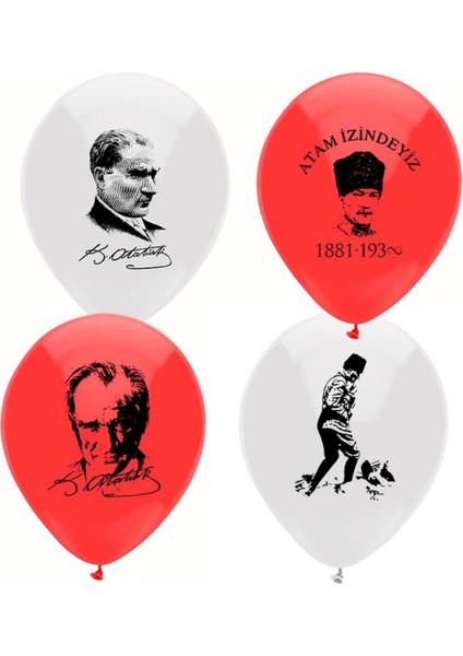 29 Ekim - 10 Kasım - 23 Nisan Atatürk Bakılı Balon 30 Adet