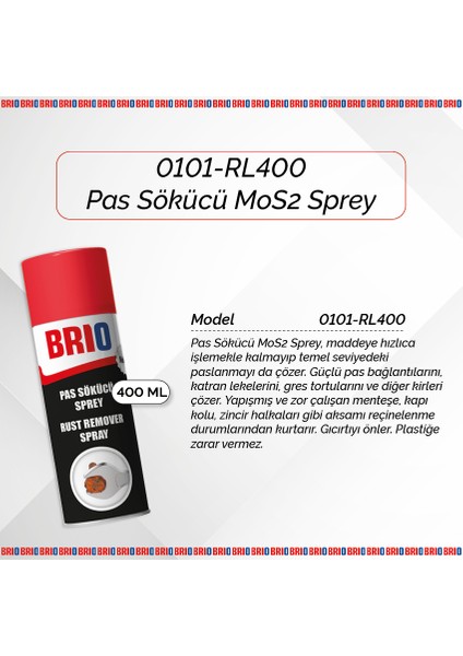 Güçlü Pas Sökücü + Silikon Sprey + Fren Balata Temizleyici indirimleri