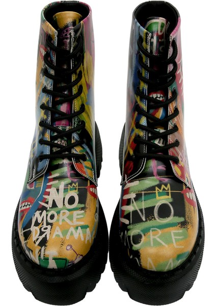 Kadın Vegan Deri Çok Renkli Uzun Bot - No More Drama Tasarım fiyatları