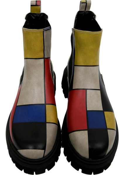 Kadın Vegan Deri Çok Renkli Bilekte Bot - Artist Piet - Composition Tasarım fiyatları