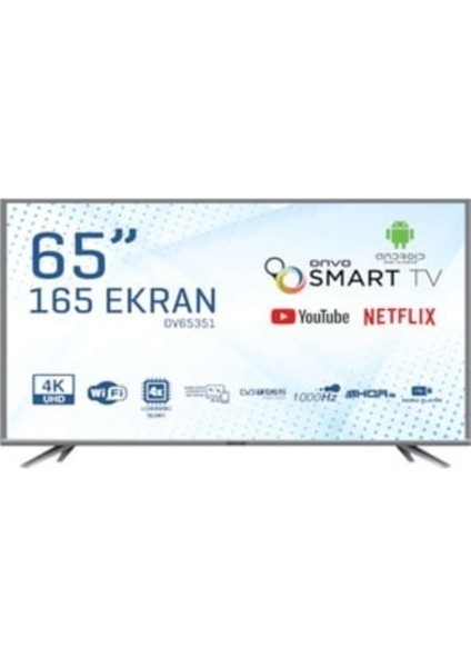 OV65351 65" 165 Ekran Uydu Alıcılı 4K Ultra HD Android Smart LED TV