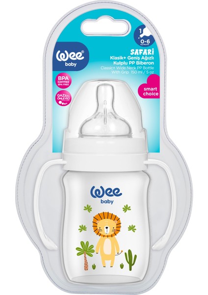 Wee Baby Safari Biberon 150 ml Turuncu Aslan