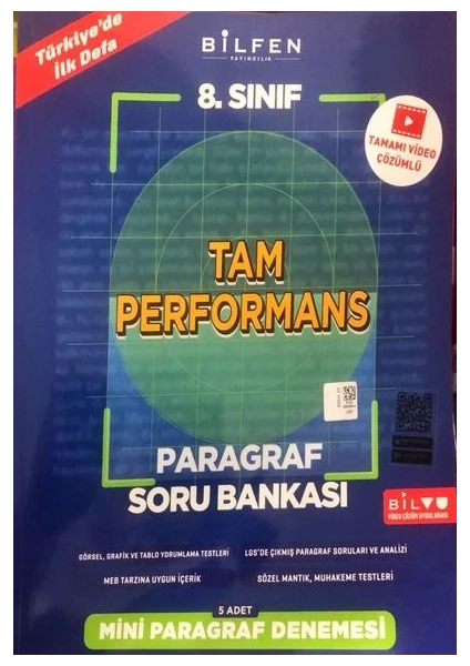 Bilfen Yayınları 8. Sınıf Tam Performans Paragraf Soru Bankası Mini Paragraf Denemesi 5 Adet