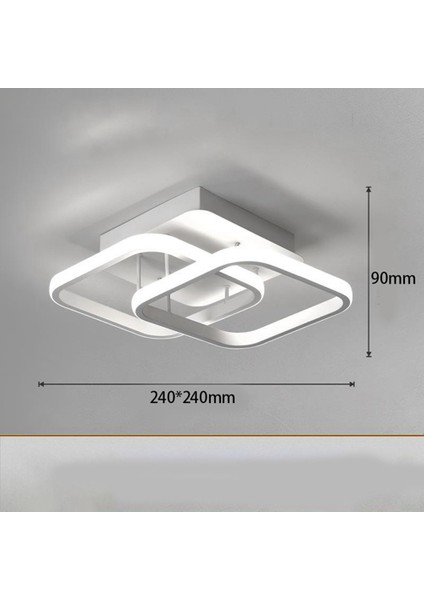 Iskandinav Tarzı Akrilik Avize Modern LED Tavan Işık Beyaz Tavan Lambası Yatak Odası, Mutfak, Koridor, Restoran (Yurt Dışından)