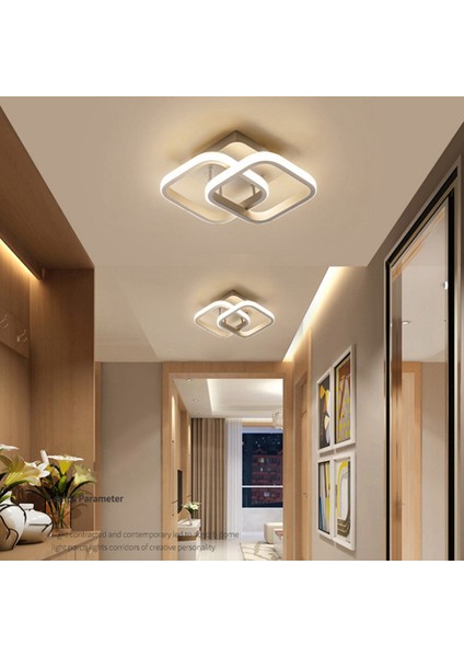 Iskandinav Tarzı Akrilik Avize Modern LED Tavan Işık Beyaz Tavan Lambası Yatak Odası, Mutfak, Koridor, Restoran (Yurt Dışından)