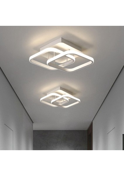 Iskandinav Tarzı Akrilik Avize Modern LED Tavan Işık Beyaz Tavan Lambası Yatak Odası, Mutfak, Koridor, Restoran (Yurt Dışından)