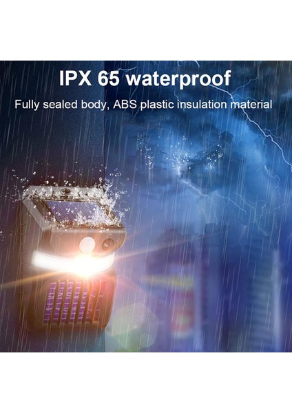 2 Paket Anti Sivrisinek Güneş Işıkları Dış Mekan, Güneş Güvenlik Işıkları Güneş Hareket Sensörü IP65 Su Geçirmez Işıklar (Yurt Dışından)