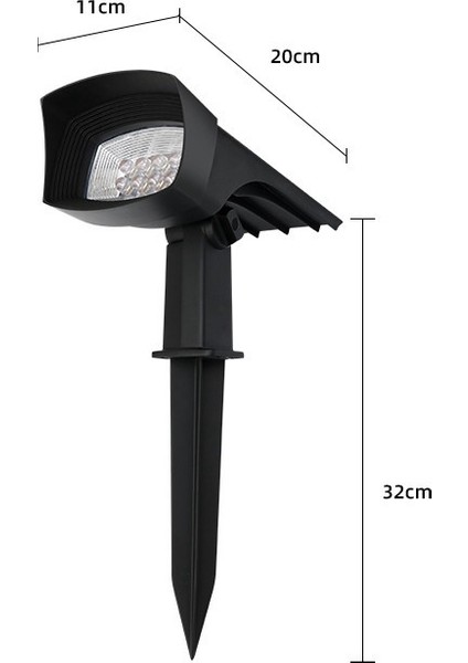 1 Güneş Enerjili Spot Dış Mekan, 2'si 1 Arada Peyzaj Işıkları 8 LED Lamba ile Güçlendirilmiş IP65 Zemin Kaplaması Duvar Işığı Bahçe Yolu Sundurması Için (Yurt Dışından) indirimleri