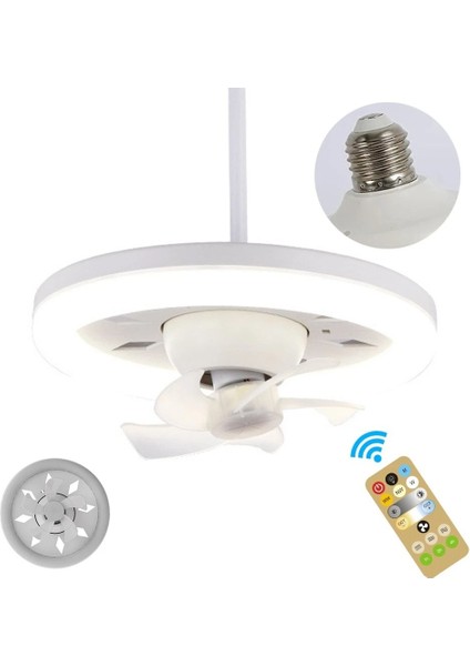 Işıklı Tavan Fanı 60W 3-Speed Soğutma Fanı Tavan Işık Uzaktan Kumanda E27 Lamba Tutucu Elektrikli Fan Lambası A (Yurt Dışından) fiyatları